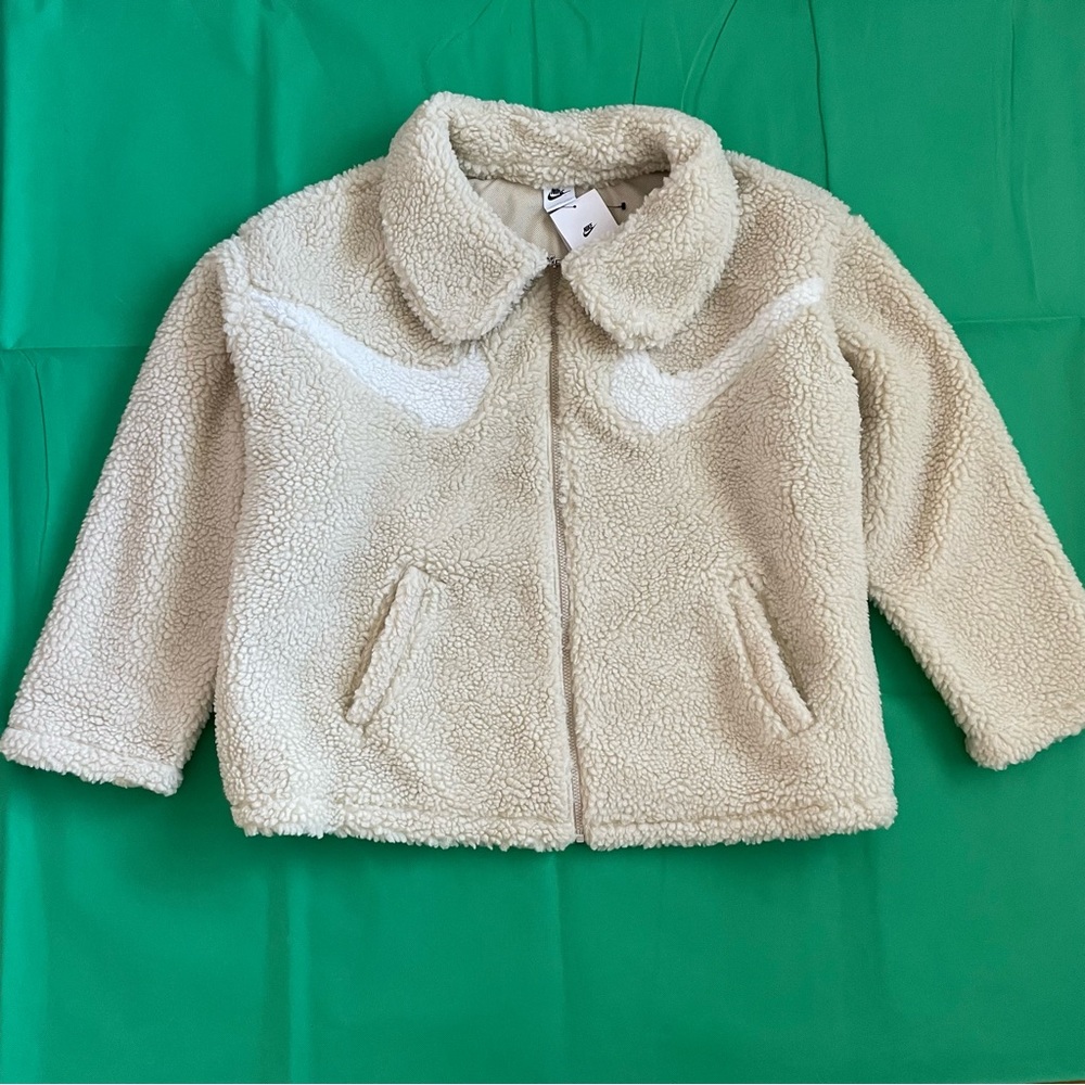 Nike Womens Sportswear Swoosh Fleece Jacket Sizes 1X & 3X Rattan Sail DM9226-206